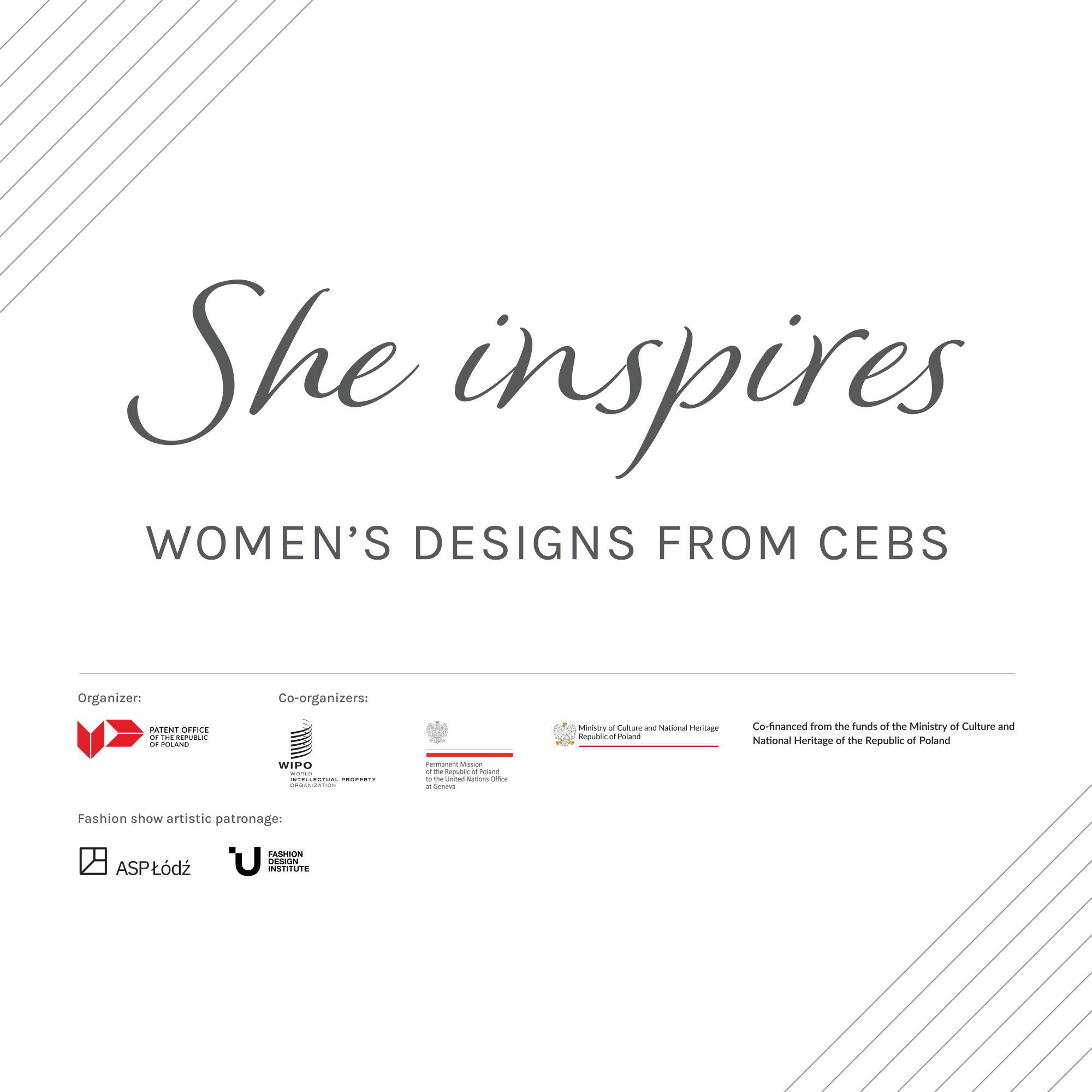 Wystawa i pokaz mody pod tytułem She inspires. Women’s designs from CEBS
