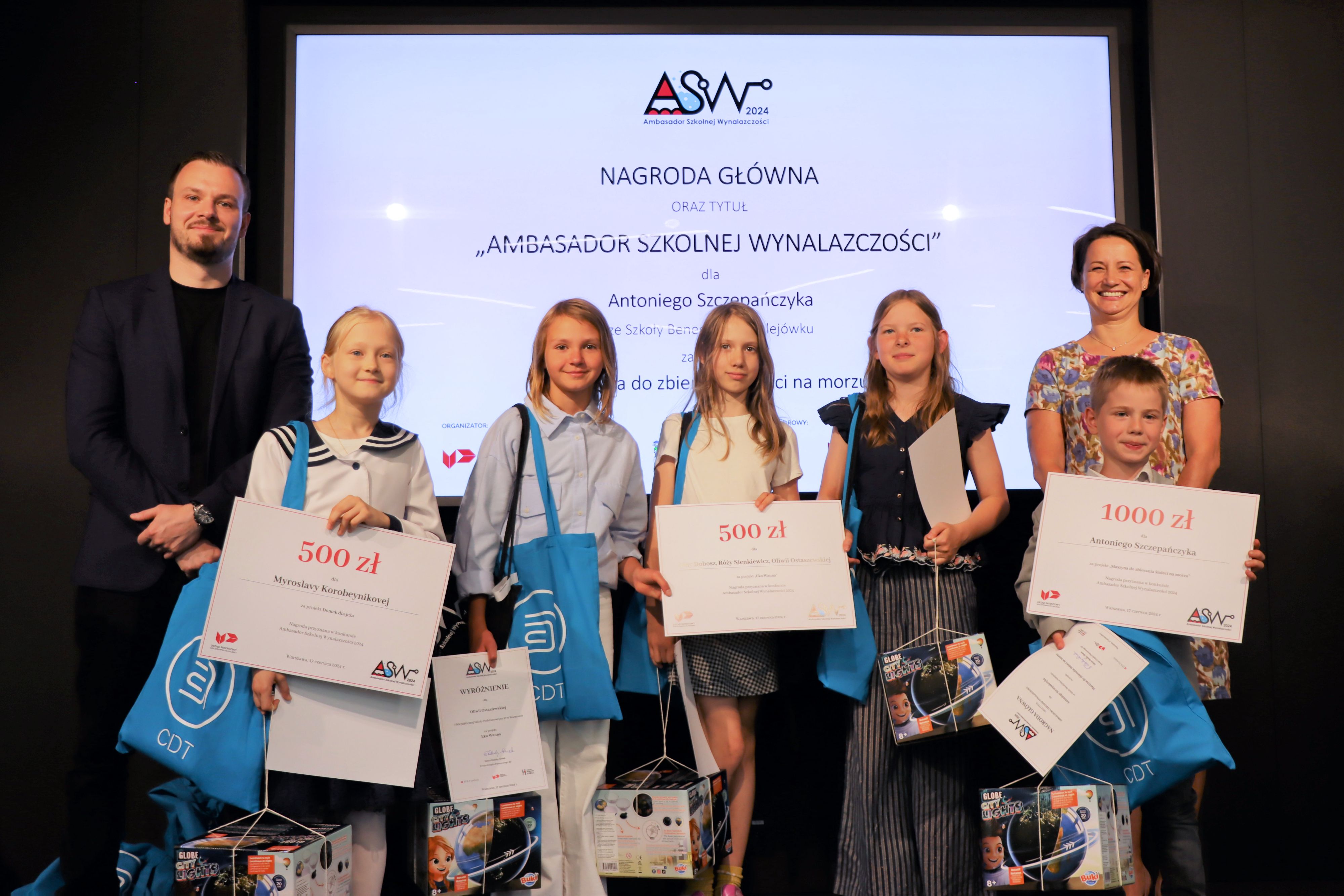 Uroczystość ogłoszenia wyników dziewiątej edycji konkursu Ambasador Szkolnej Wynalazczości 2024