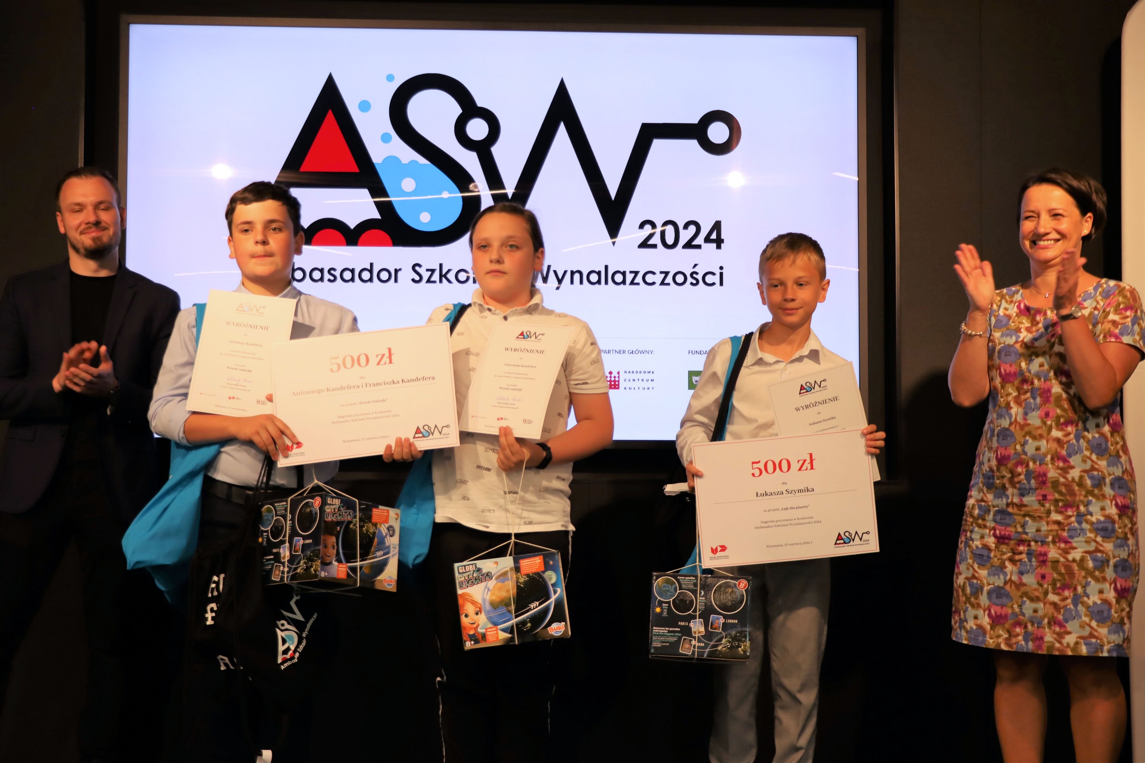 Uroczystość ogłoszenia wyników dziewiątej edycji konkursu Ambasador Szkolnej Wynalazczości 2024