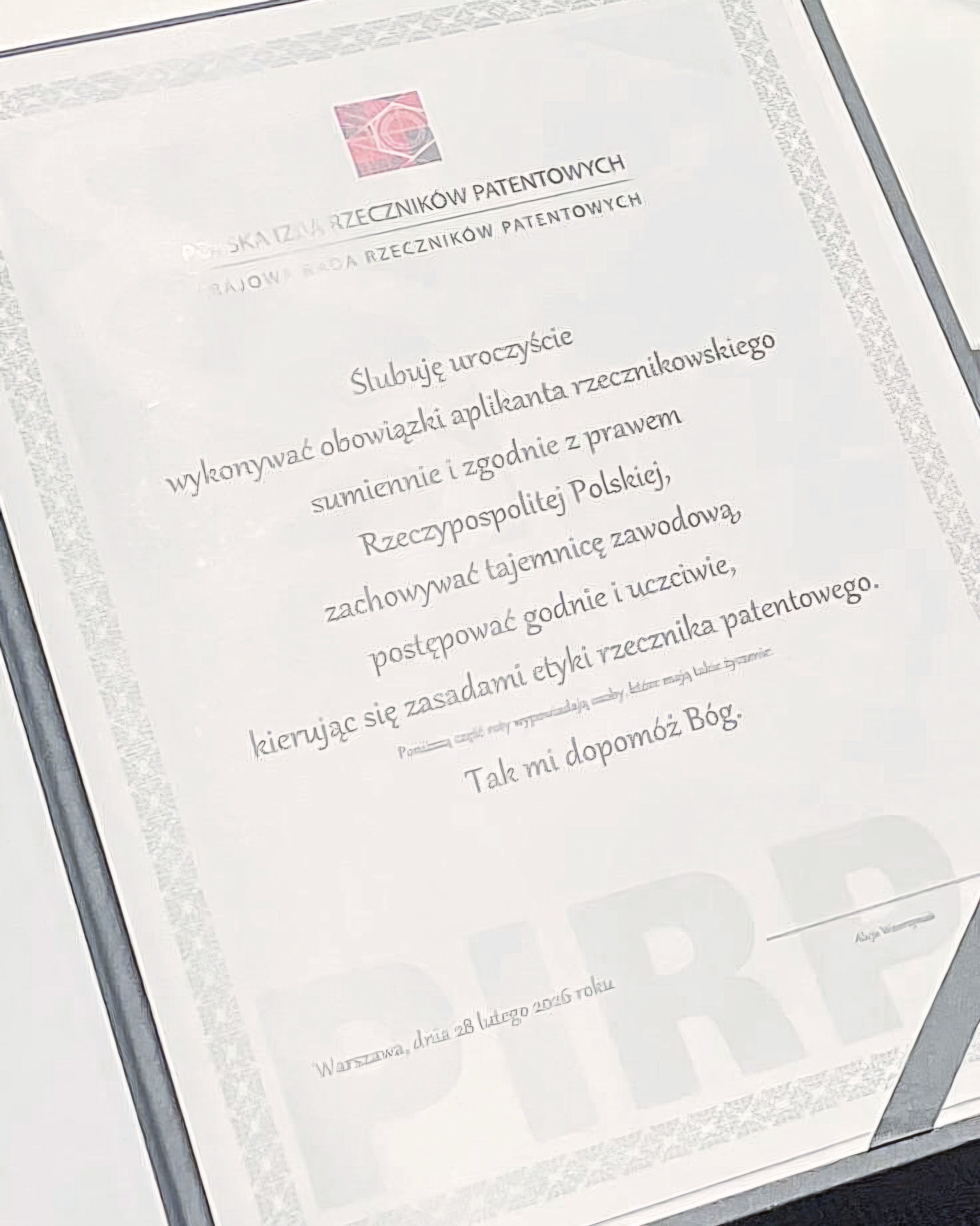 Złożyli ślubowanie i rozpoczęli aplikację rzecznikowską, która przygotowuje do wykonywania zawodu rzecznika patentowego – zawodu zaufania publicznego