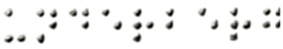 Czarno-biały napis przedstawiony alfabetem Braille’a oznaczający UNDERBERG
