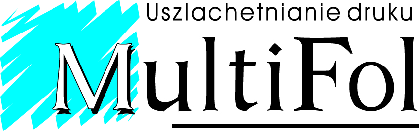 Logotyp firmy MultiFol z napisem uszlachetnianie druku