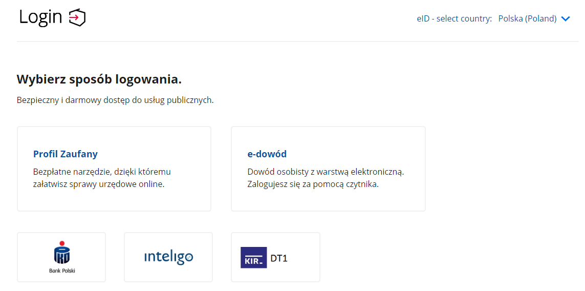 Strona login.gov.pl 