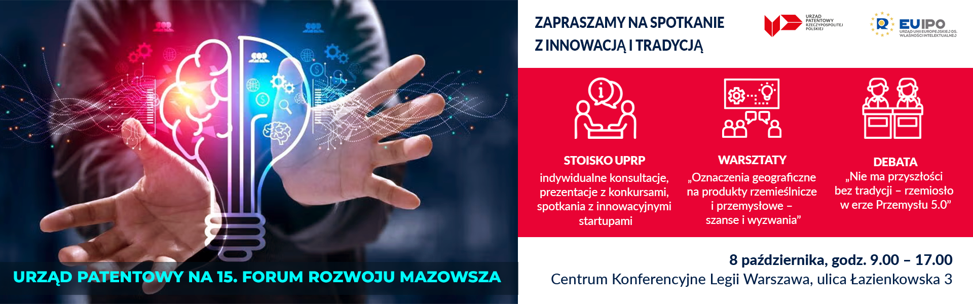 Urząd Patentowy RP zaprasza na spotkanie z innowacją i tradycją podczas piętnastego Forum Rozwoju Mazowsza